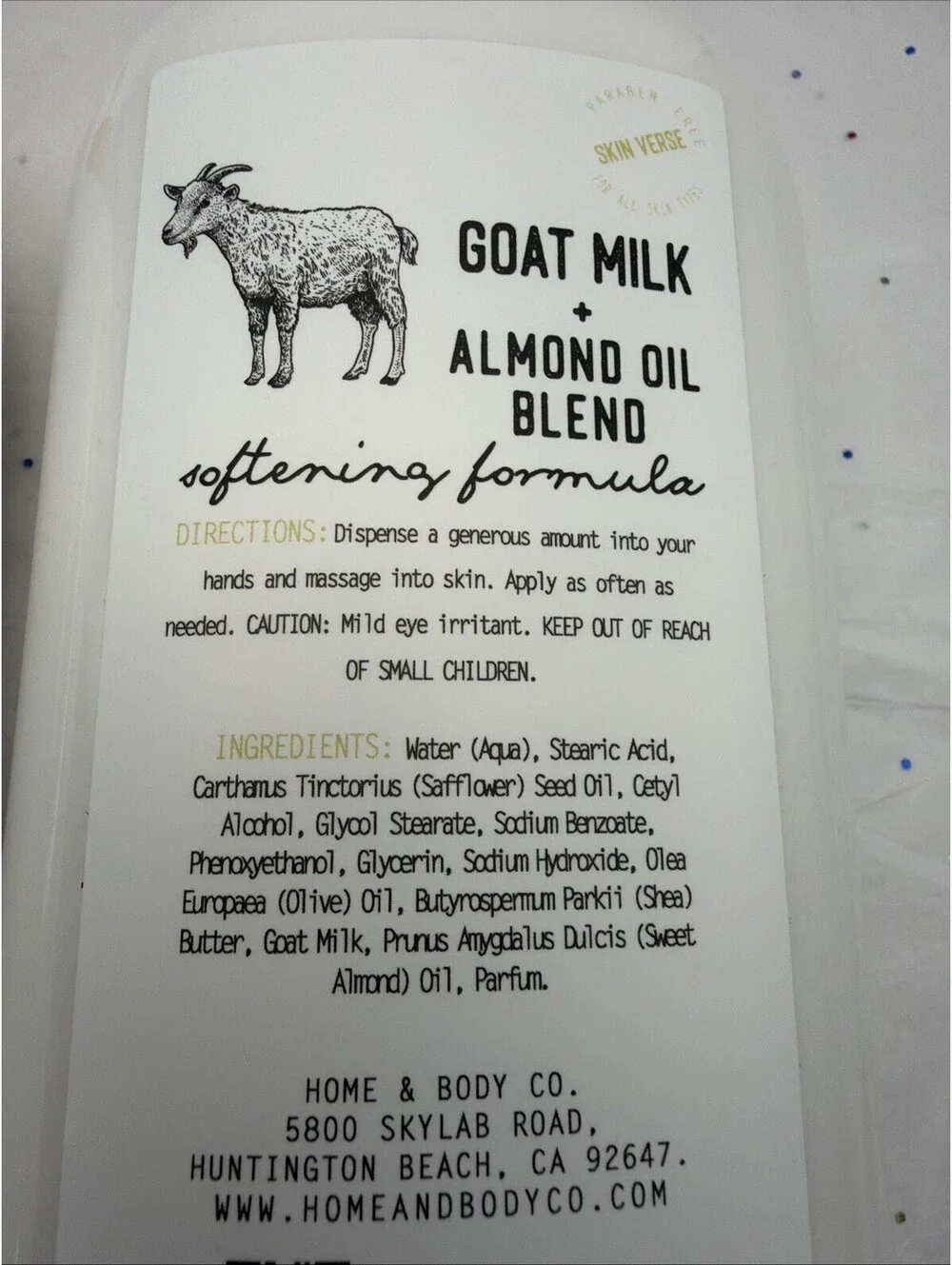 Home & Body Goat Milk Lotion Almond Vanilla 2 Pack 27oz Almond Oil Body Cream